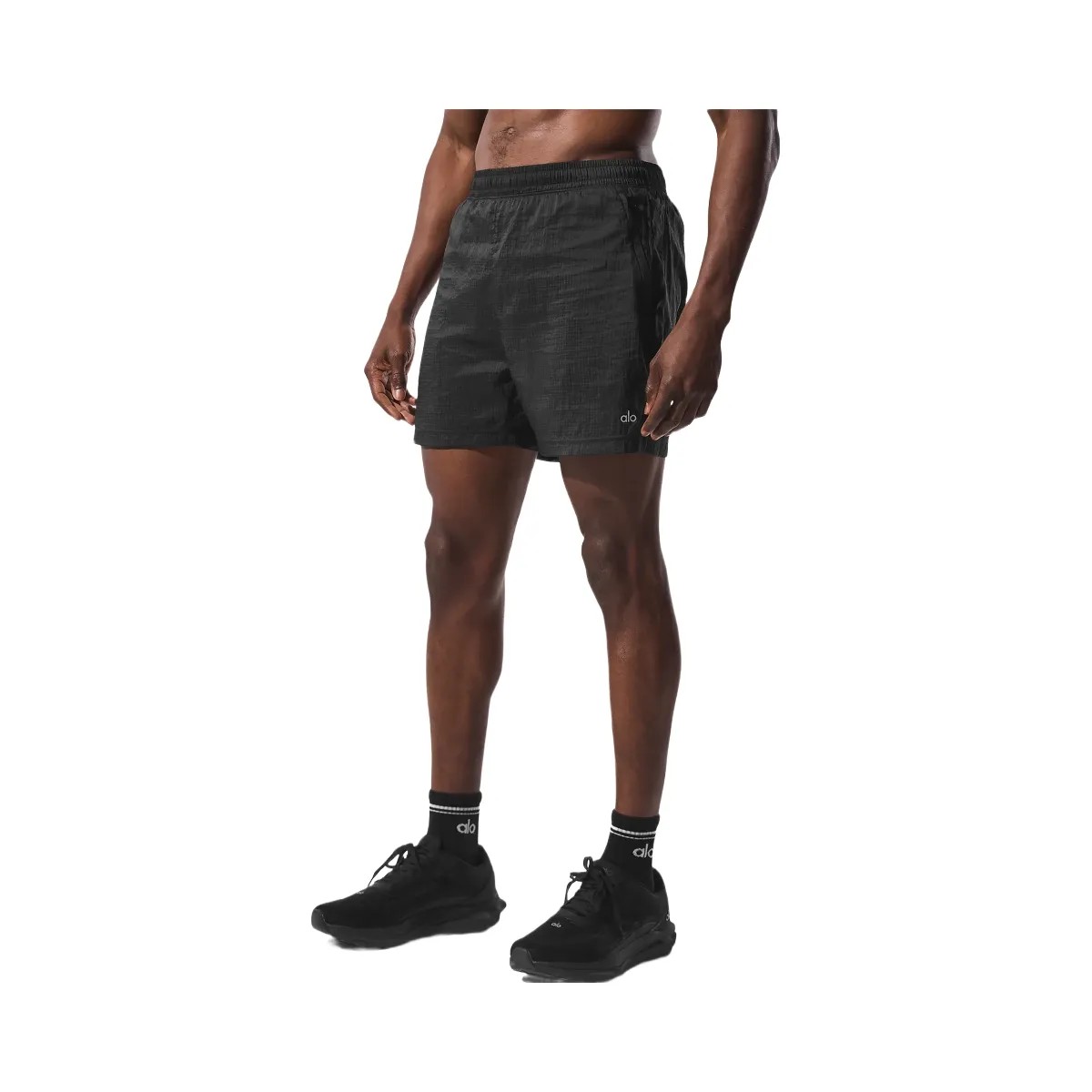 Alo Men's 5" Game Time Ripstop 2-In-1 Short - Black/Black - HypeFly India View 3