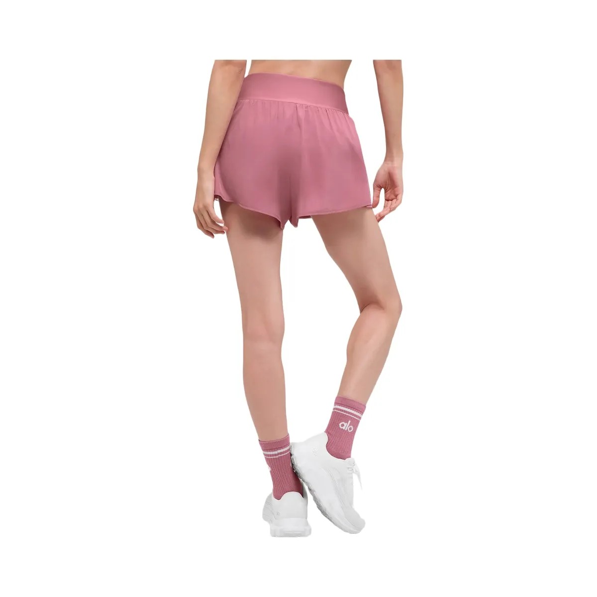 Alo Women's V-Cute Running Short - Pink Wild Rose - HypeFly India View 2