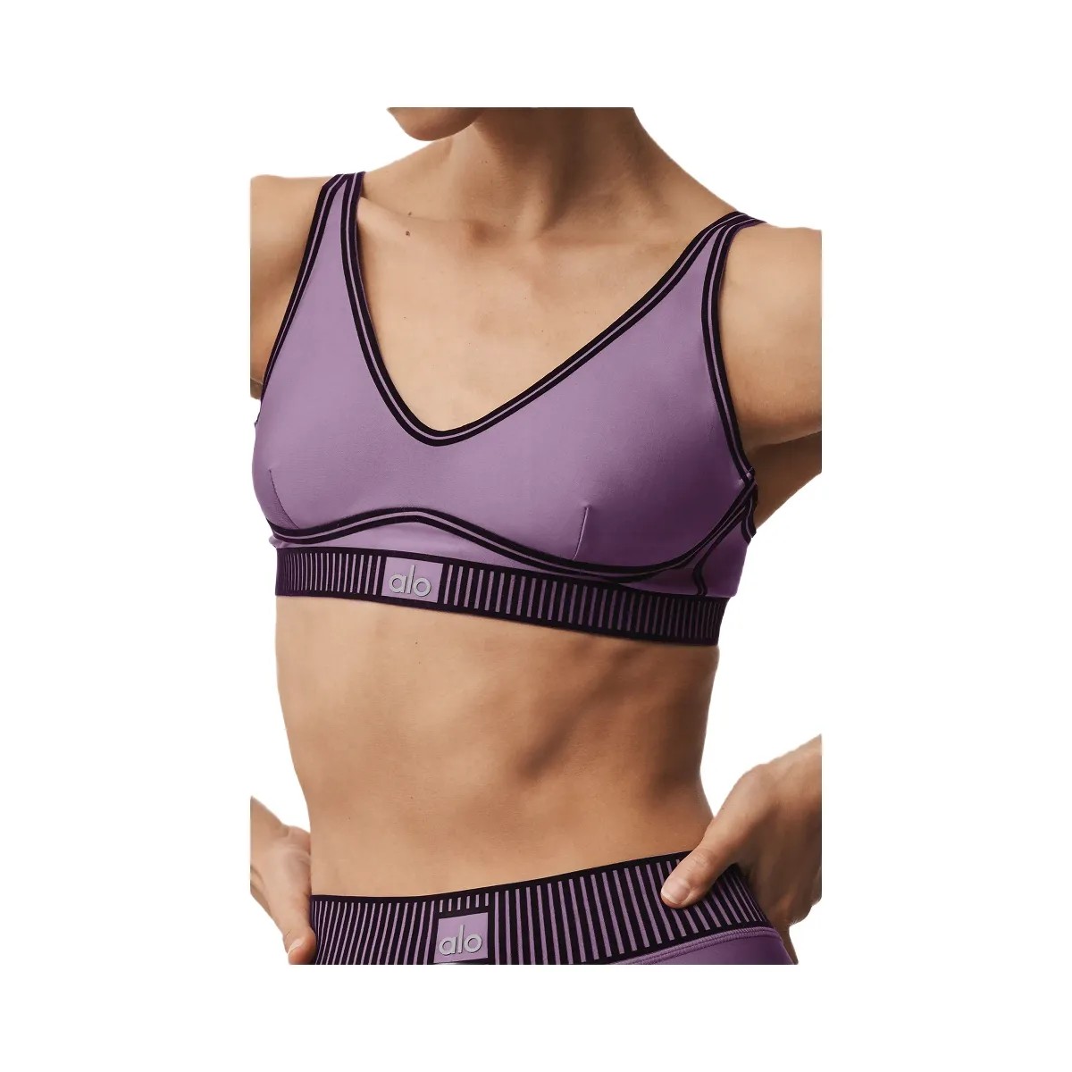 Alo Women's Airlift Line Up Bra - Plum Kiss - HypeFly India View 3
