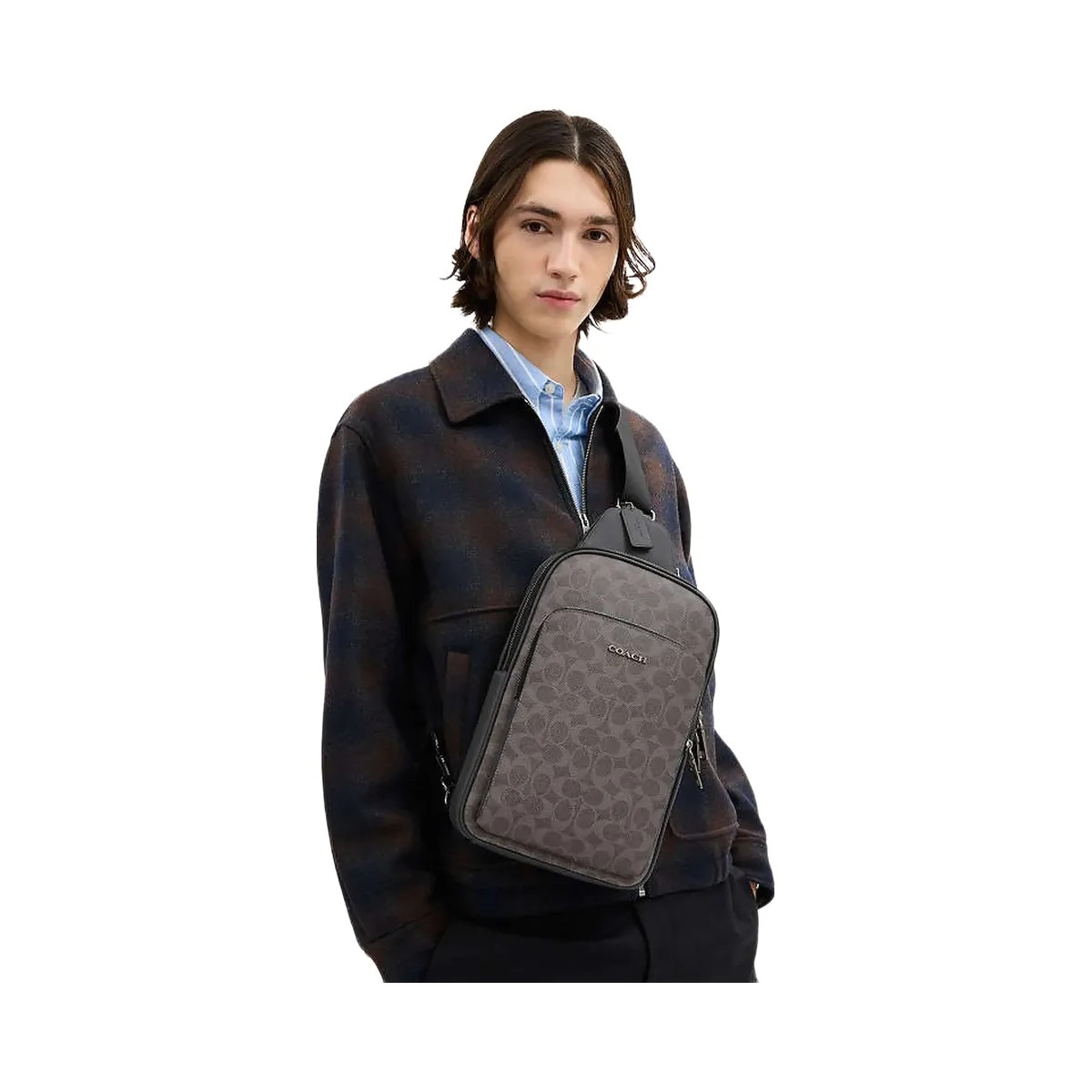 Coach Ethan Pack In Signature Canvas Signature Canvas-Qb-Grey-Charcoal - HypeFly India View 2