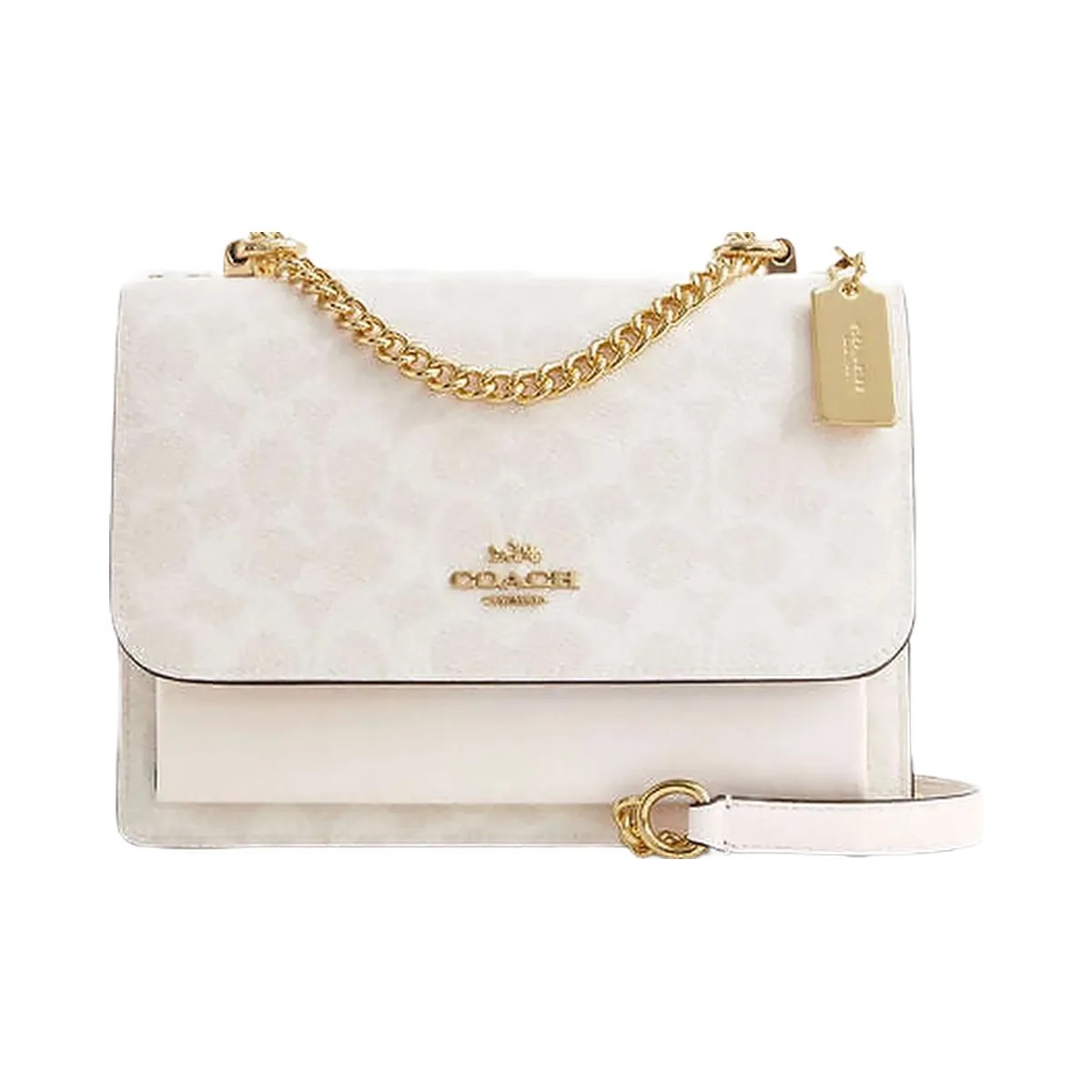 Coach Klare Crossbody Bag In Signature Canvas Signature Canvas-Gold-White-Chalk - HypeFly India View 1