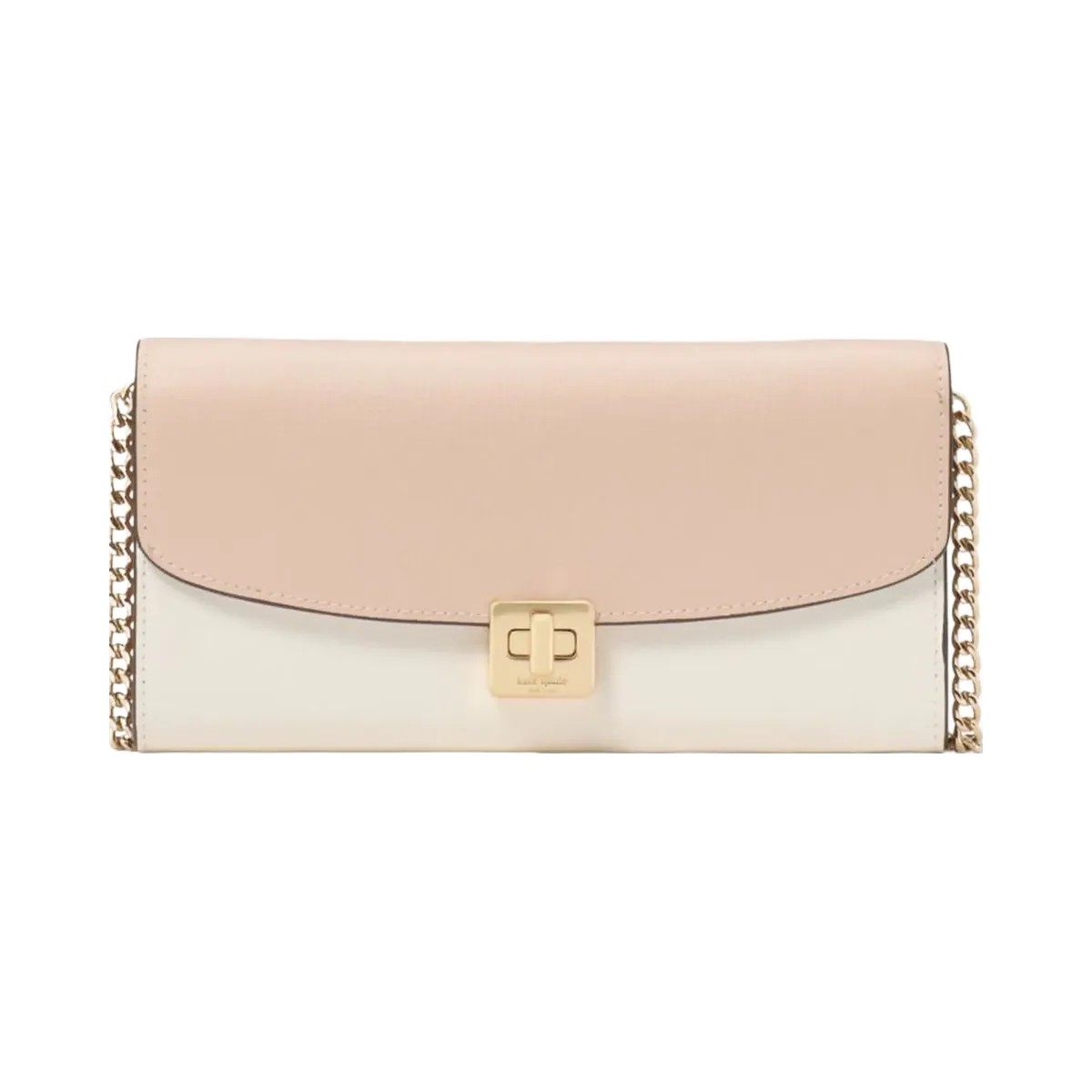 Kate Spade Phoebe Turnlock Wallet on chain Toasted Hazelnut Multi - HypeFly India View 1