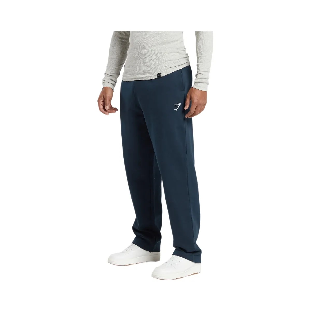 Gymshark Crest Straight Leg Joggers - Navy - HypeFly India View 2