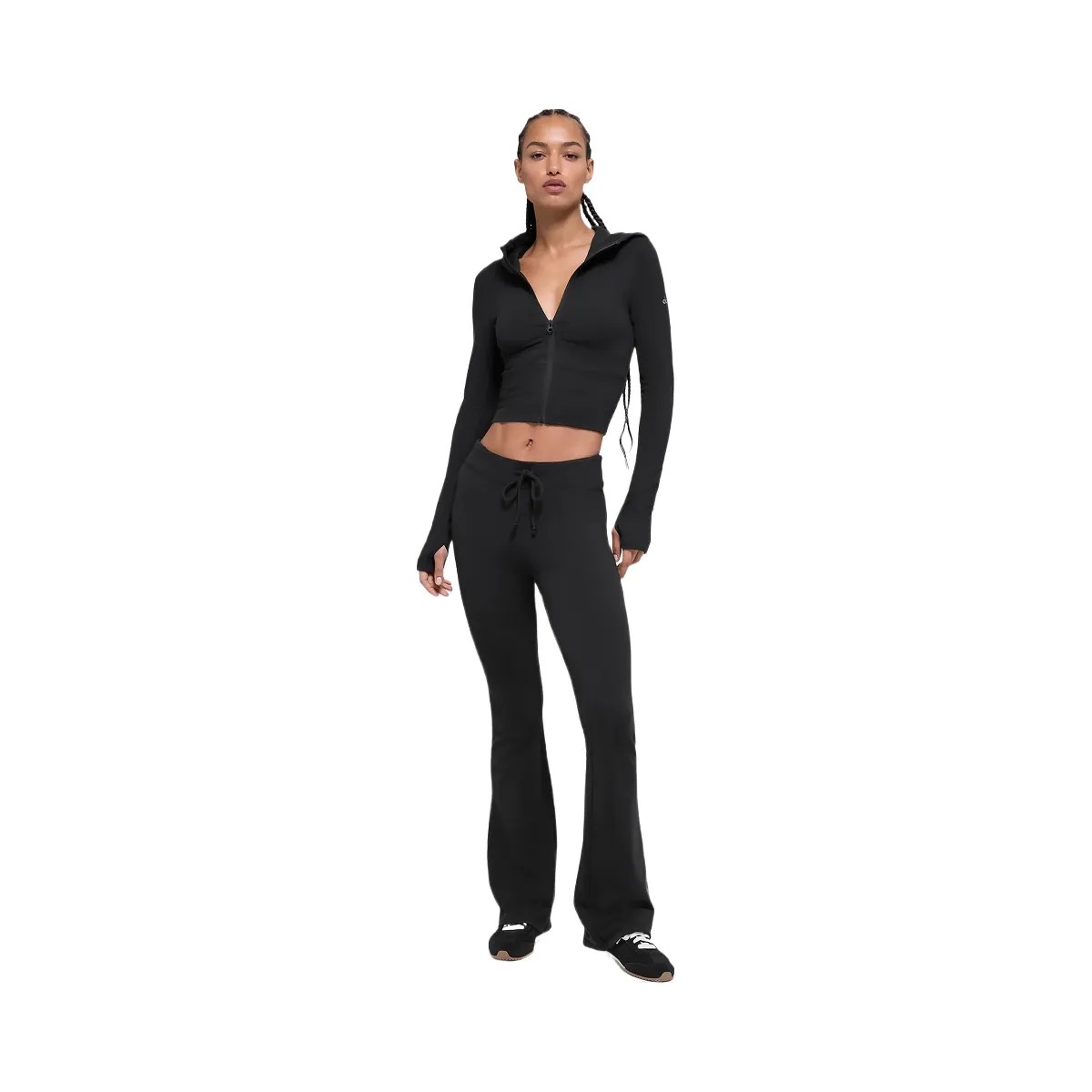 Alo Women's Sway Full Zip Hoodie - Black - HypeFly India View 5