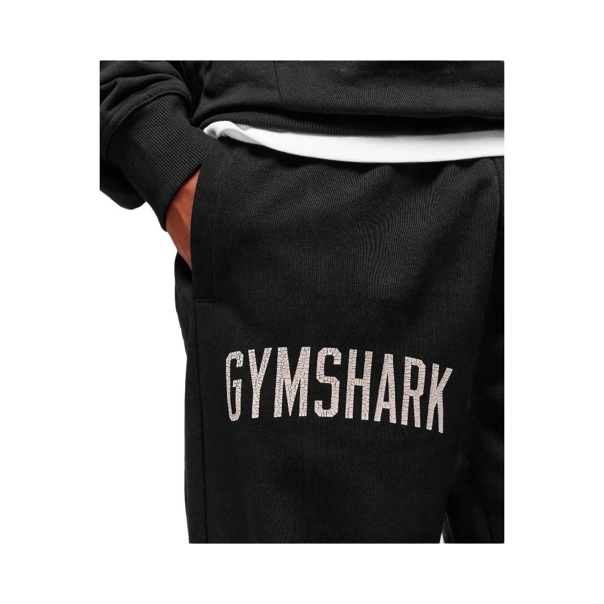 Gymshark Worn Graphic Jogger - Black - HypeFly India View 4