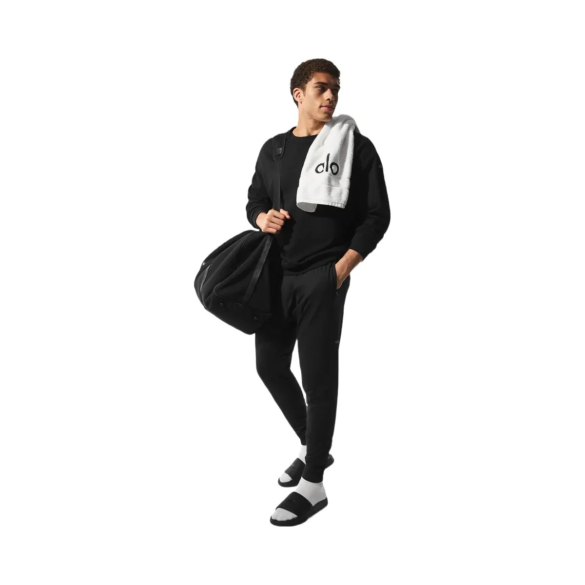 Alo Men's Conquer Revitalize Pant - Black - HypeFly India View 4