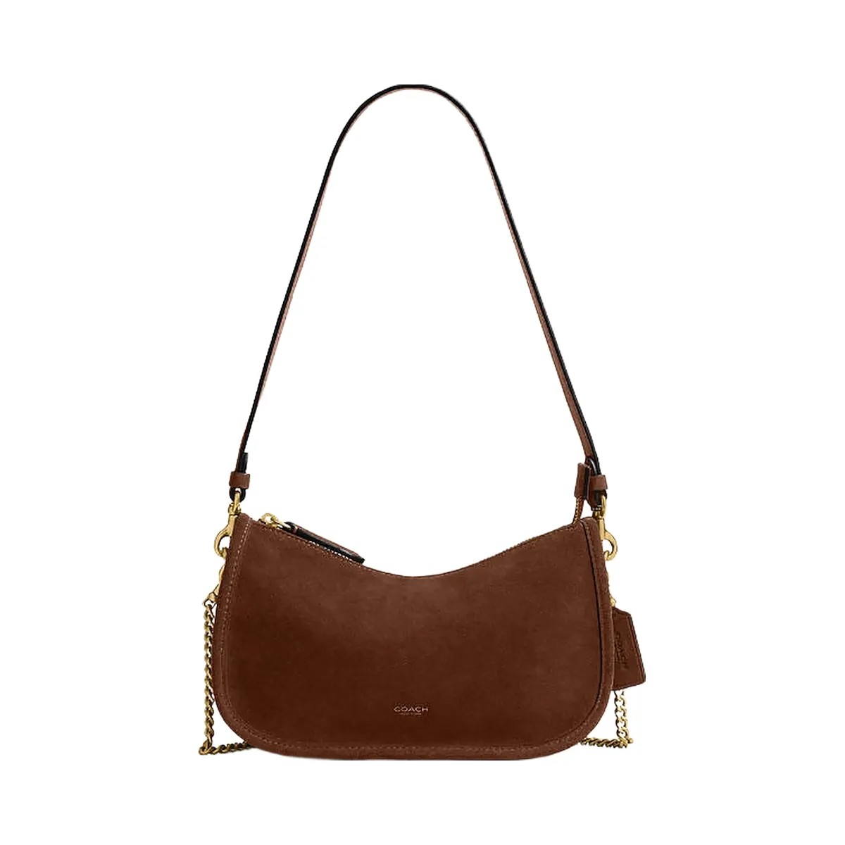Coach Waverly Bag Suede-Brass-Warm Brown - HypeFly India View 1