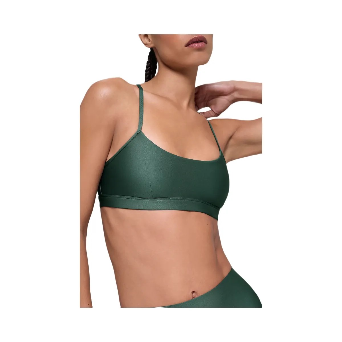 Alo Women's Airlift Intrigue Bra - Clover Green - HypeFly India View 3