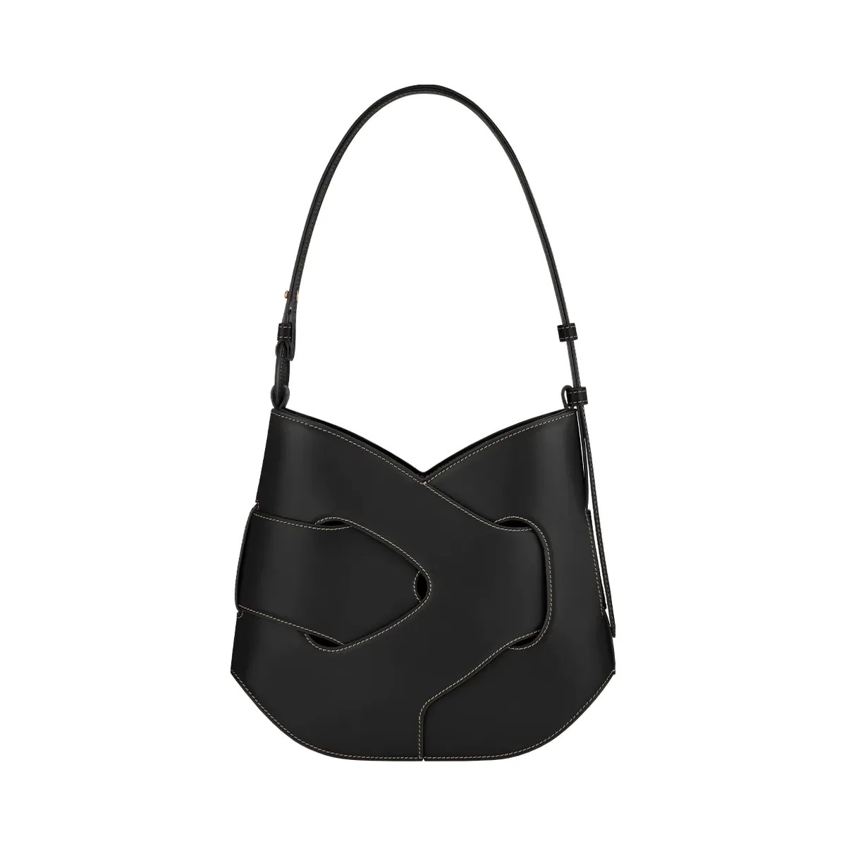 Polene Nodde Hobo Smooth Black - HypeFly India View 1