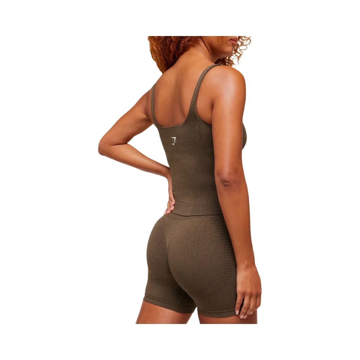 Gymshark Vital Tank With Shelf - Espresso Marl - HypeFly India View 5