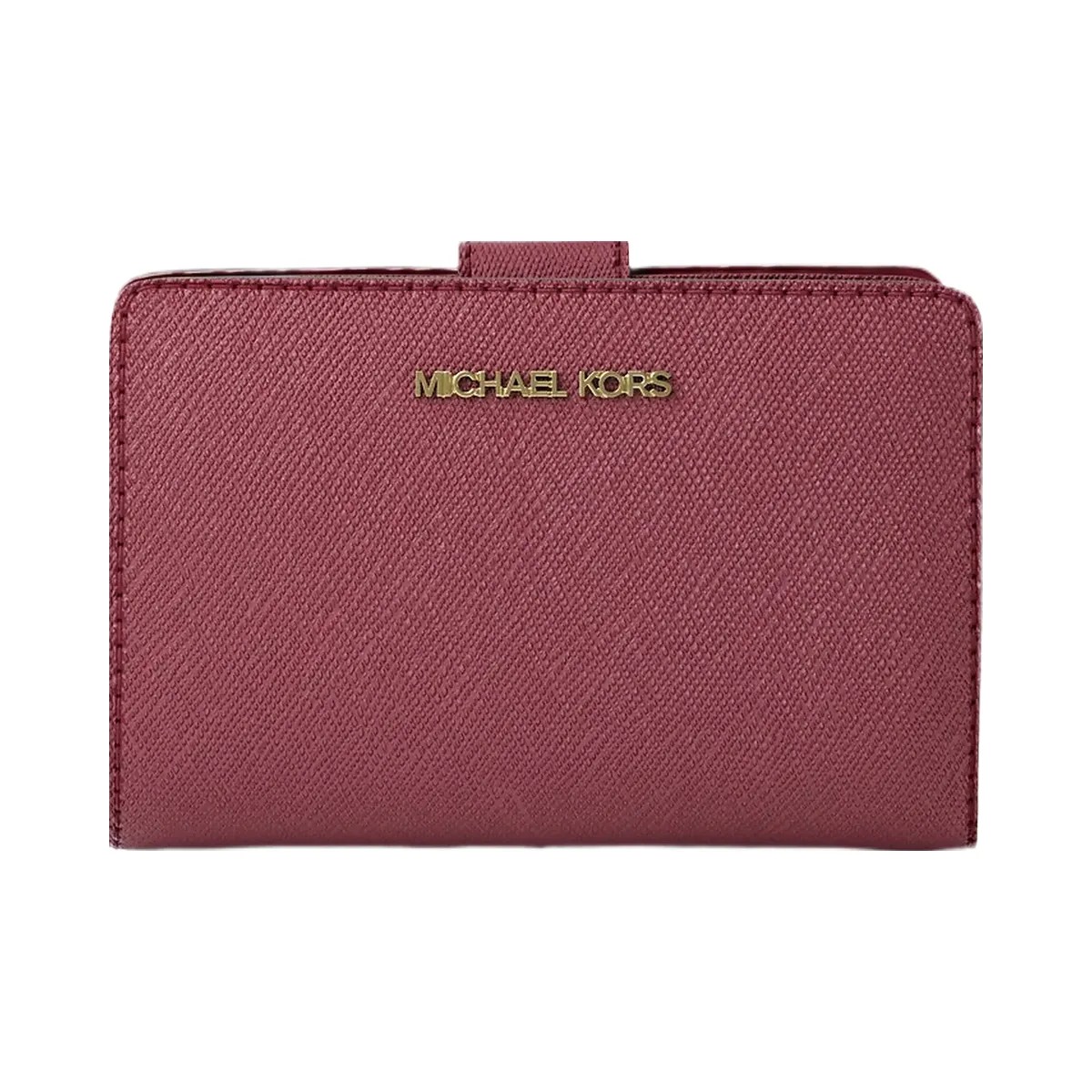 Michael Kors Medium Crossgrain Leather Wallet Cherry - HypeFly India View 1