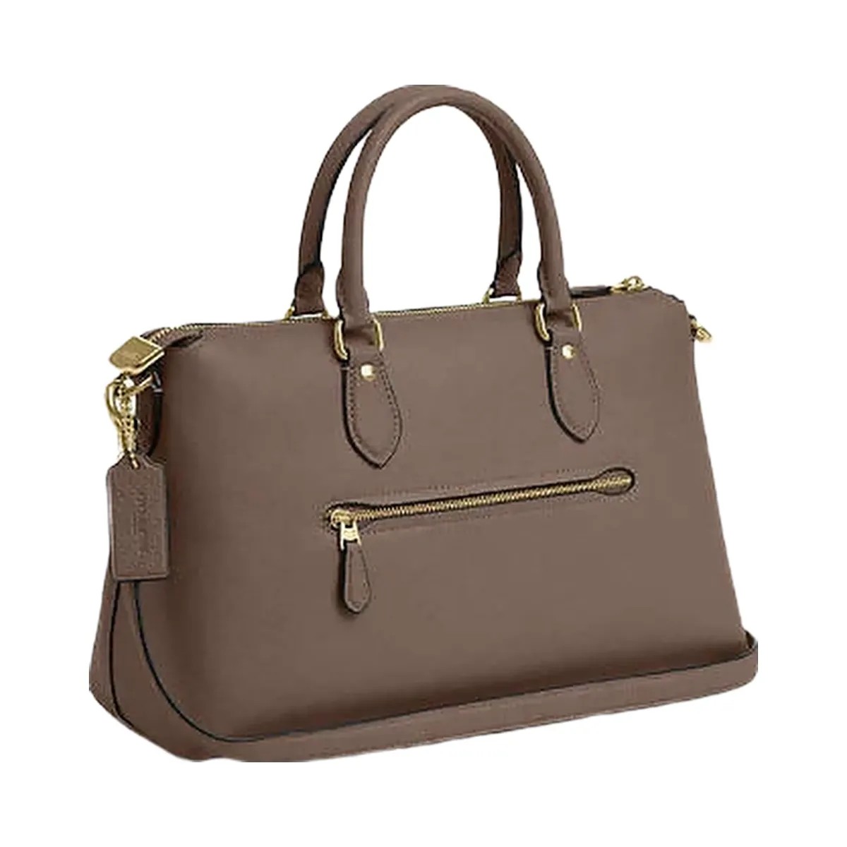 Coach Georgia Satchel Bag Pebbled Leather-Gold-Dark Stone - HypeFly India View 4