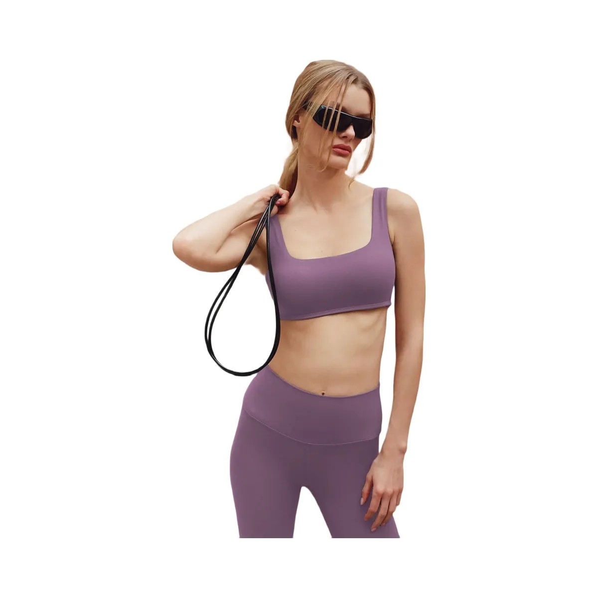 Alo Women's Softsculpt Precision Bra - Plum Kiss - HypeFly India View 5