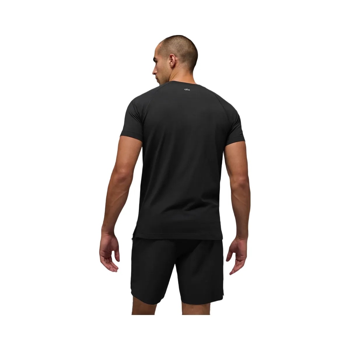 Alo Men's ALO Vapor Crewneck Short Sleeve - Black - HypeFly India View 3