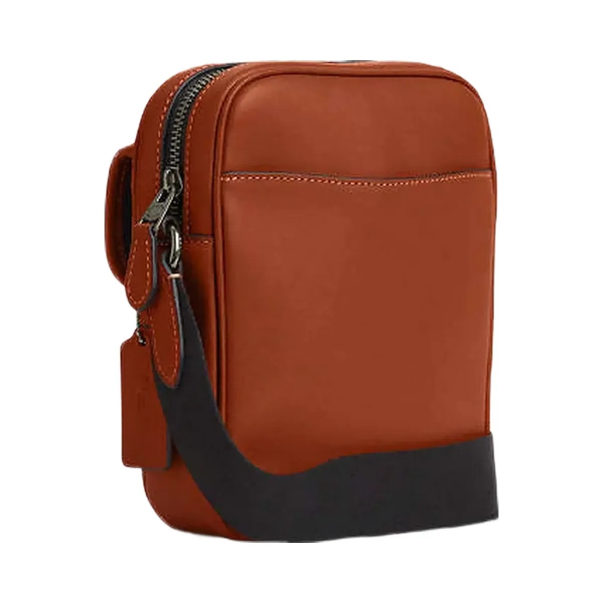 Coach Turnlock Crossbody Bag Smooth Leather-Gunmetal-Tan - HypeFly India View 2