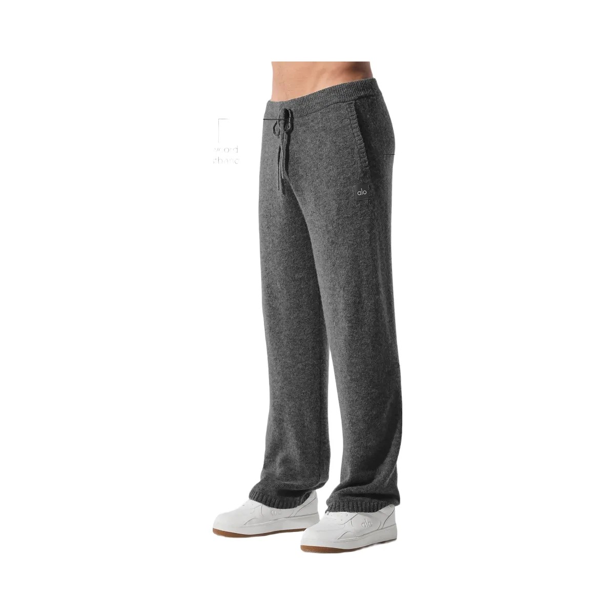 Alo Men's Wool Cashmere New Class Sweatpant - Platinum Grey - HypeFly India View 2