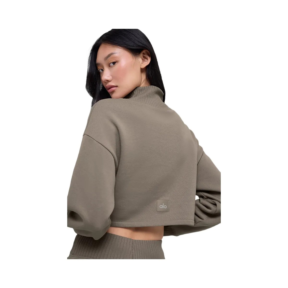 Alo Women's Cropped Serenity Coverup - Light Cocoa - HypeFly India View 2