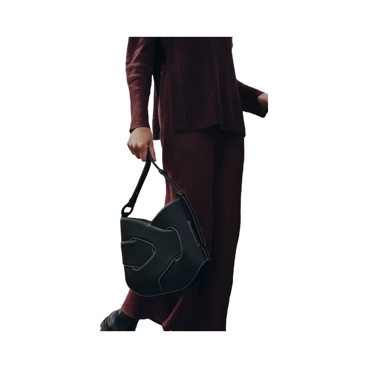 Polene Nodde Hobo Smooth Black - HypeFly India View 3