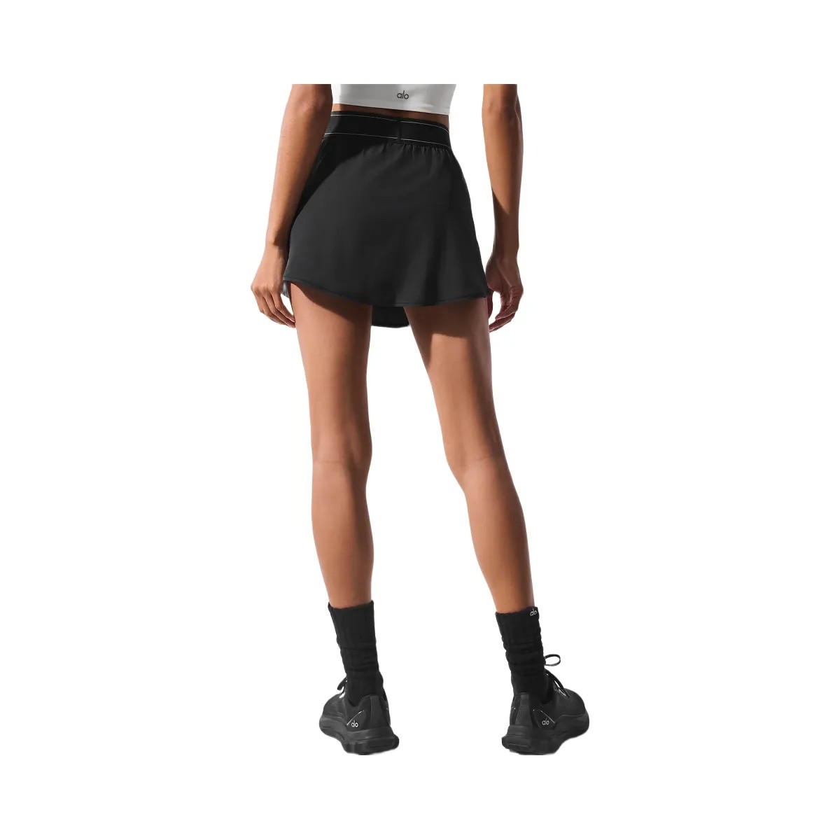 Alo Women's Match Point Tennis Skirt - Black - HypeFly India View 3