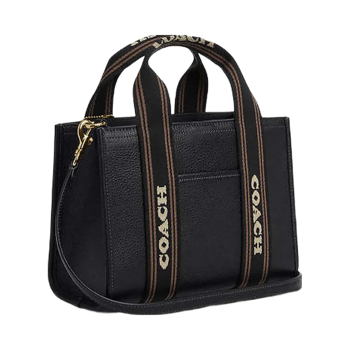 Coach Smith Tote Bag 24 Pebbled Leather-Gold-Black Multi - HypeFly India View 3