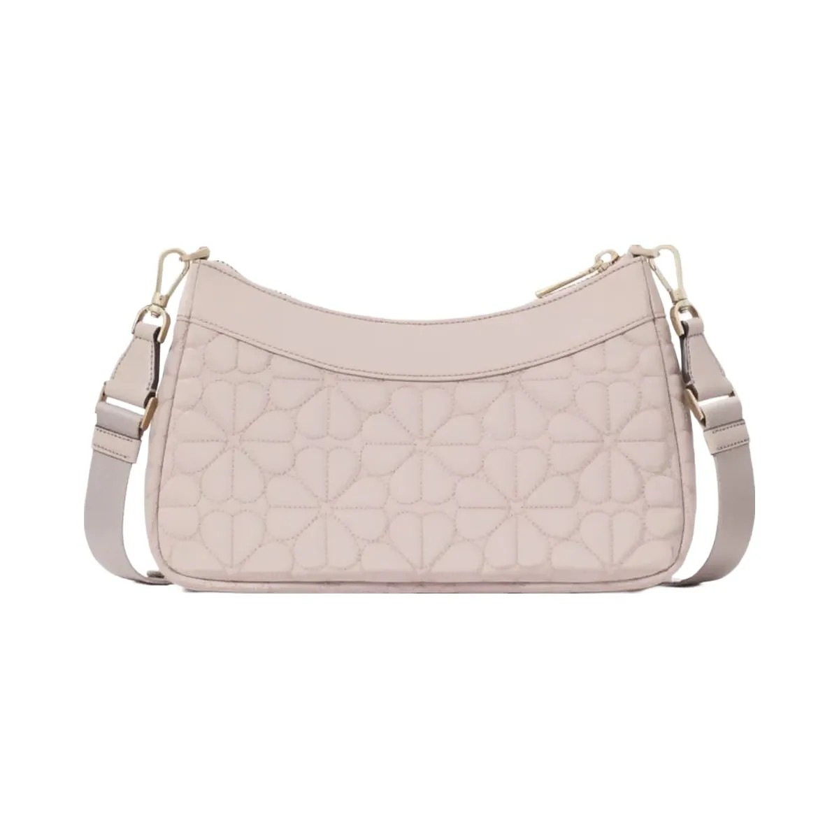 Kate Spade Flower Quilted Fabric Convertible Crossbody Cozy Grey - HypeFly India View 4