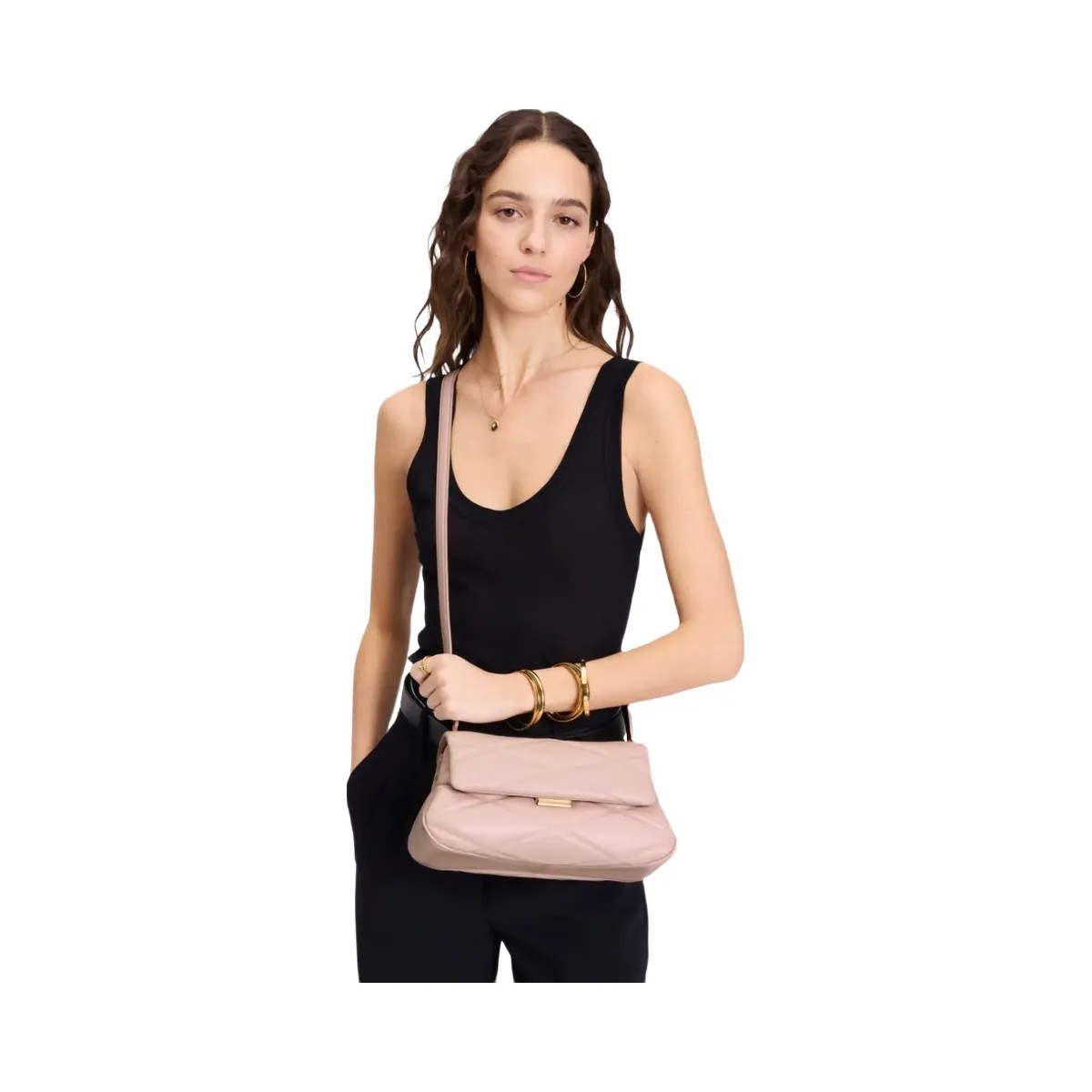 Kate Spade Grace Quilted Convertible Shoulder Bag Rose Smoke - HypeFly India View 3