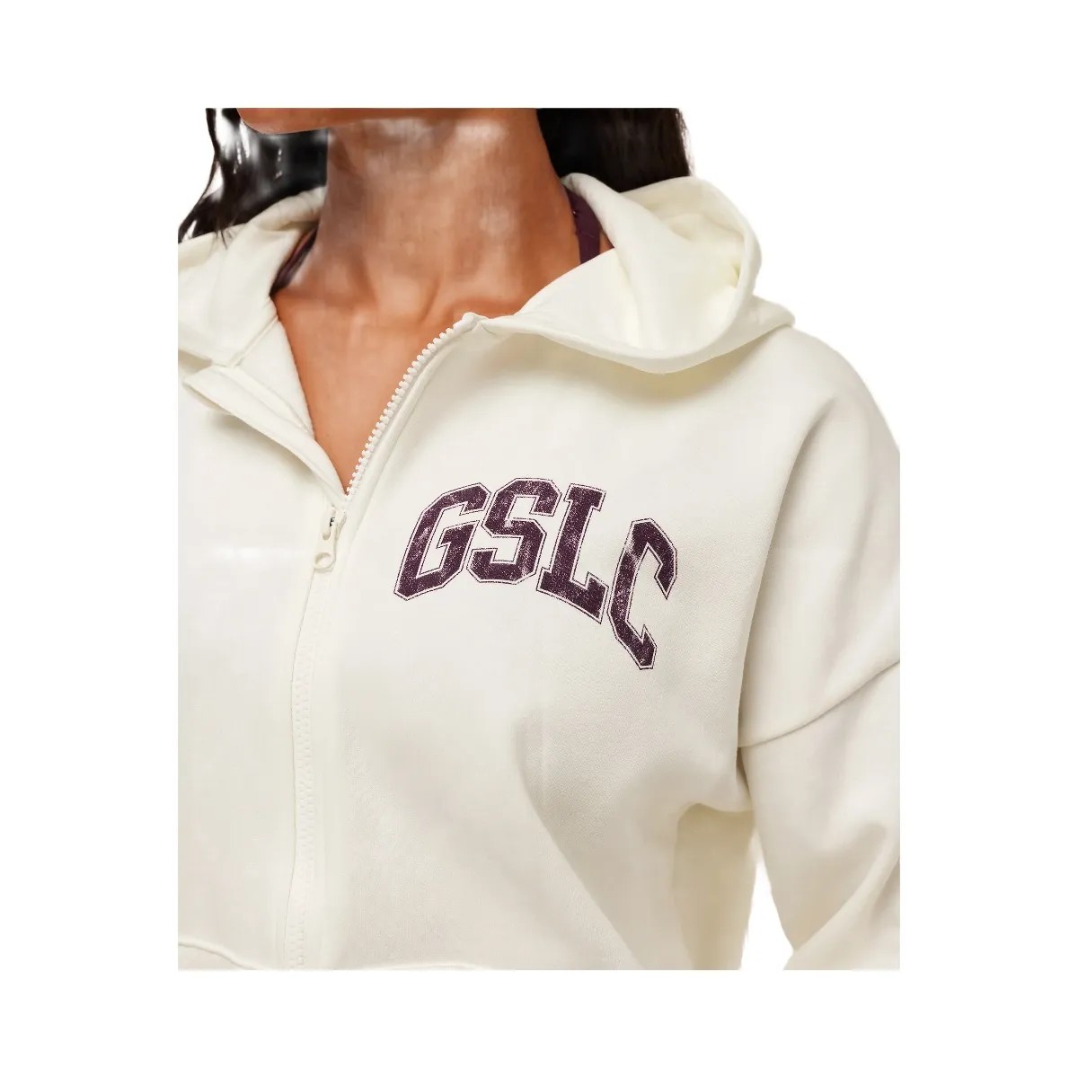 Gymshark GSLC Graphic Zip Up Hoodie - Soft White - HypeFly India View 5