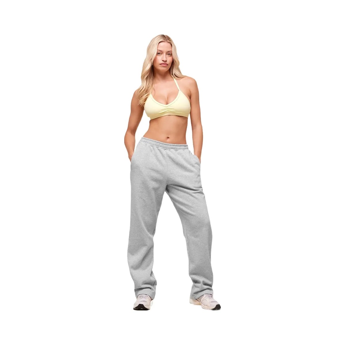 Gymshark Training Fleece Tall Jogger - Light Grey Core Marl - HypeFly India View 5