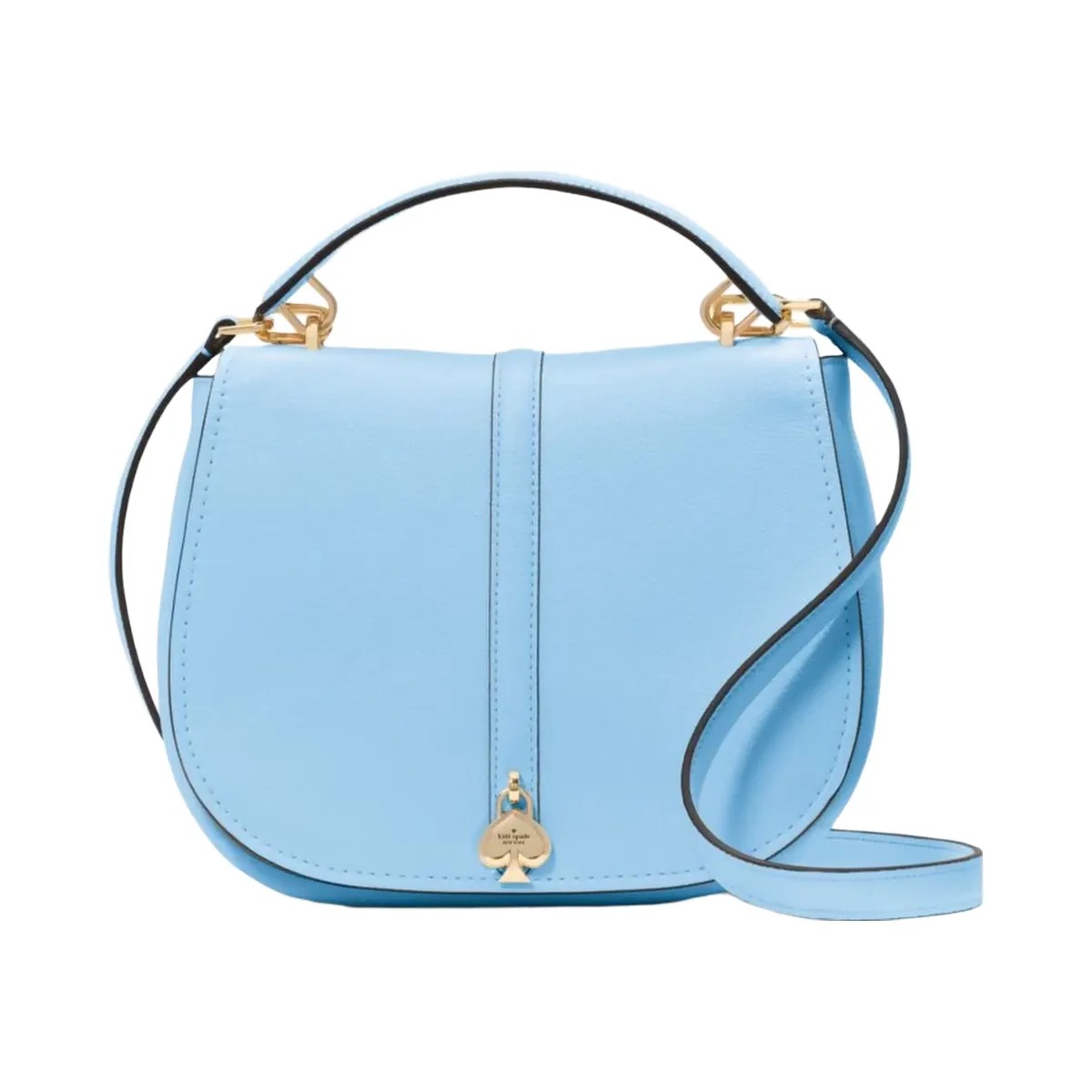 Kate Spade Kayla Pebbled Leather Saddle Bag Montauk Blue - HypeFly India View 1