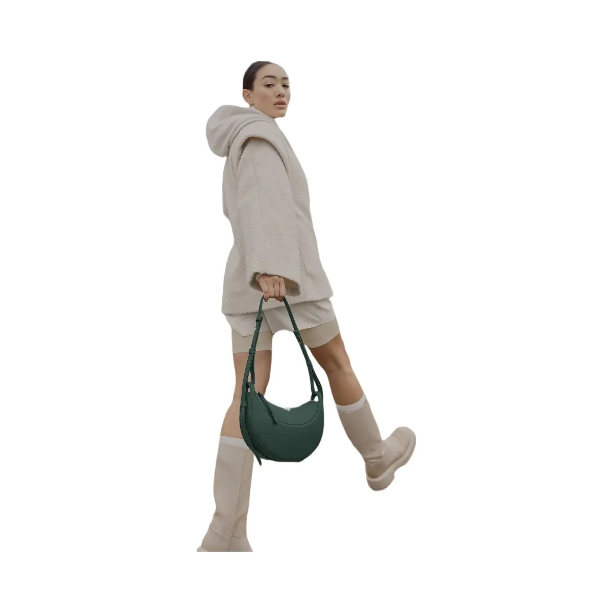 Polene Numero Dix Textured Green - HypeFly India View 2