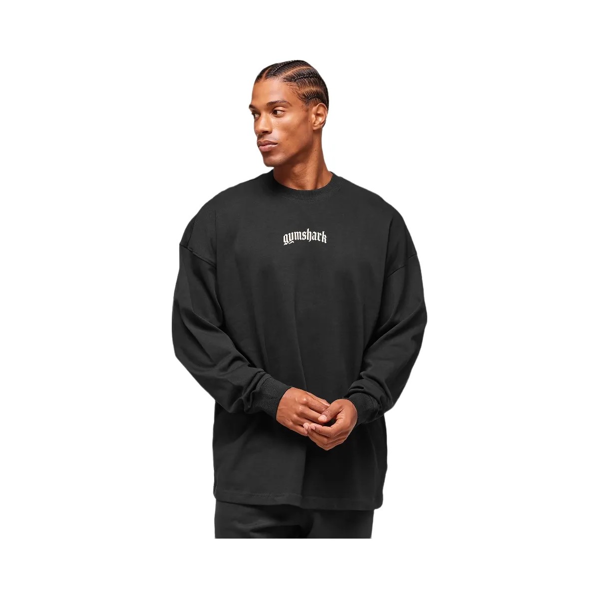 Gymshark Lion Graphic Long Sleeve T-Shirt - Black - HypeFly India View 1