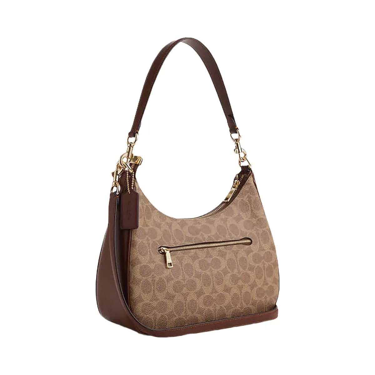Coach Teri Hobo Bag In Signature Canvas Signature Canvas-Gold-Tan-Brown - HypeFly India View 2