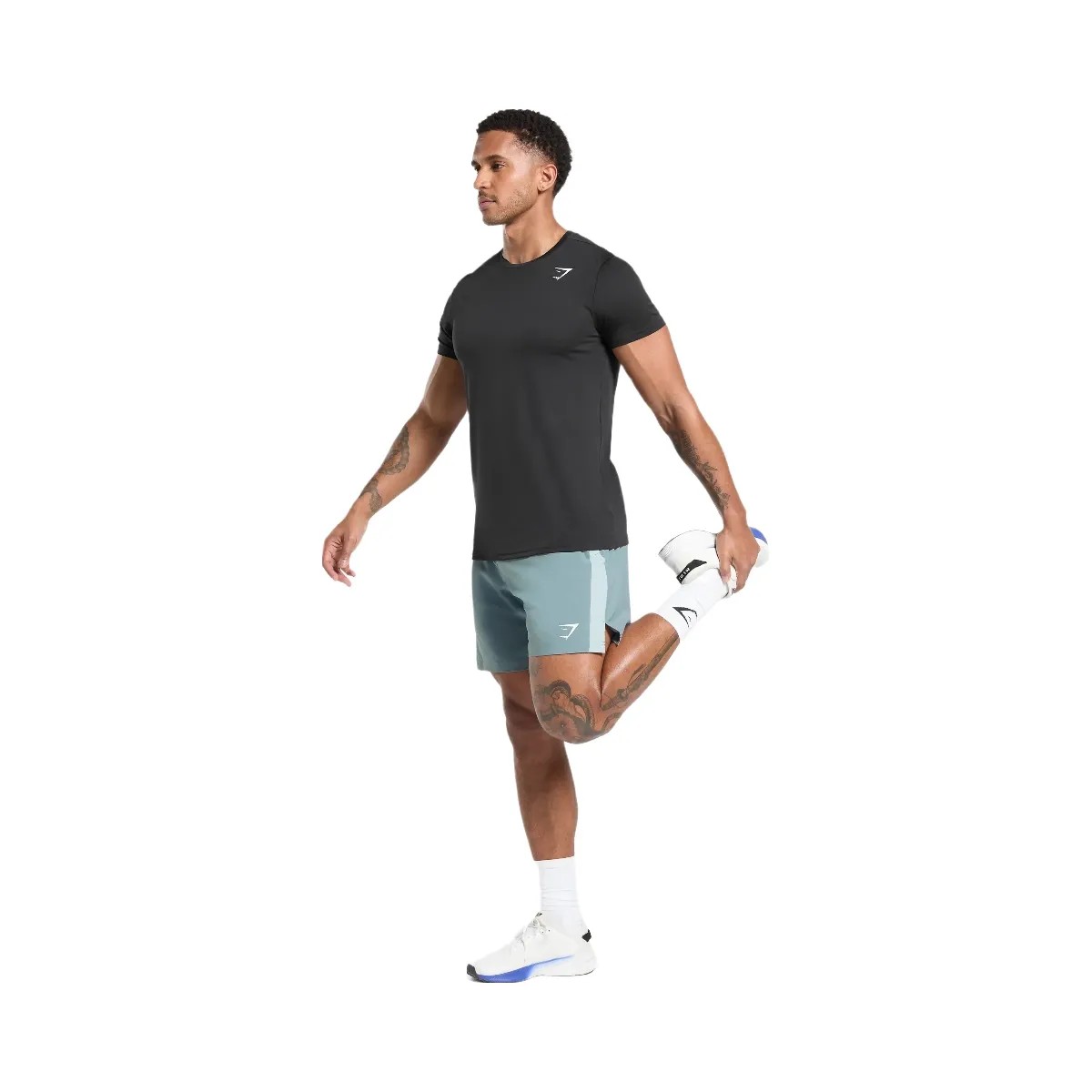 Gymshark Sport  7" Shorts - Rest Blue/Cool Blue - HypeFly India View 2