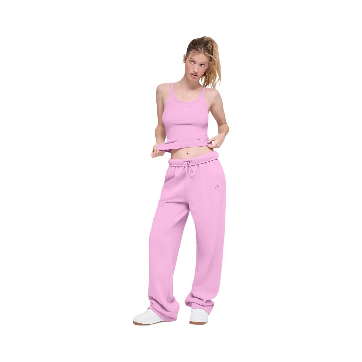 Alo Accolade Straight Leg Sweatpant - Candy Heart Pink - HypeFly India View 4