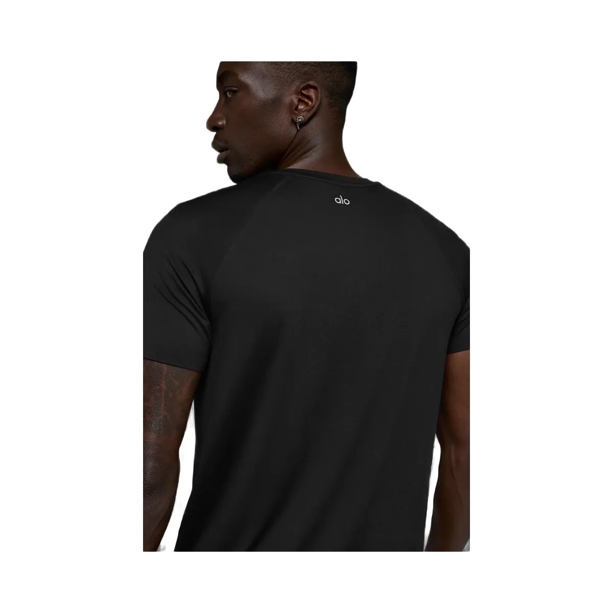 Alo Men's Idol Crewneck Short Sleeve - Black - HypeFly India View 3