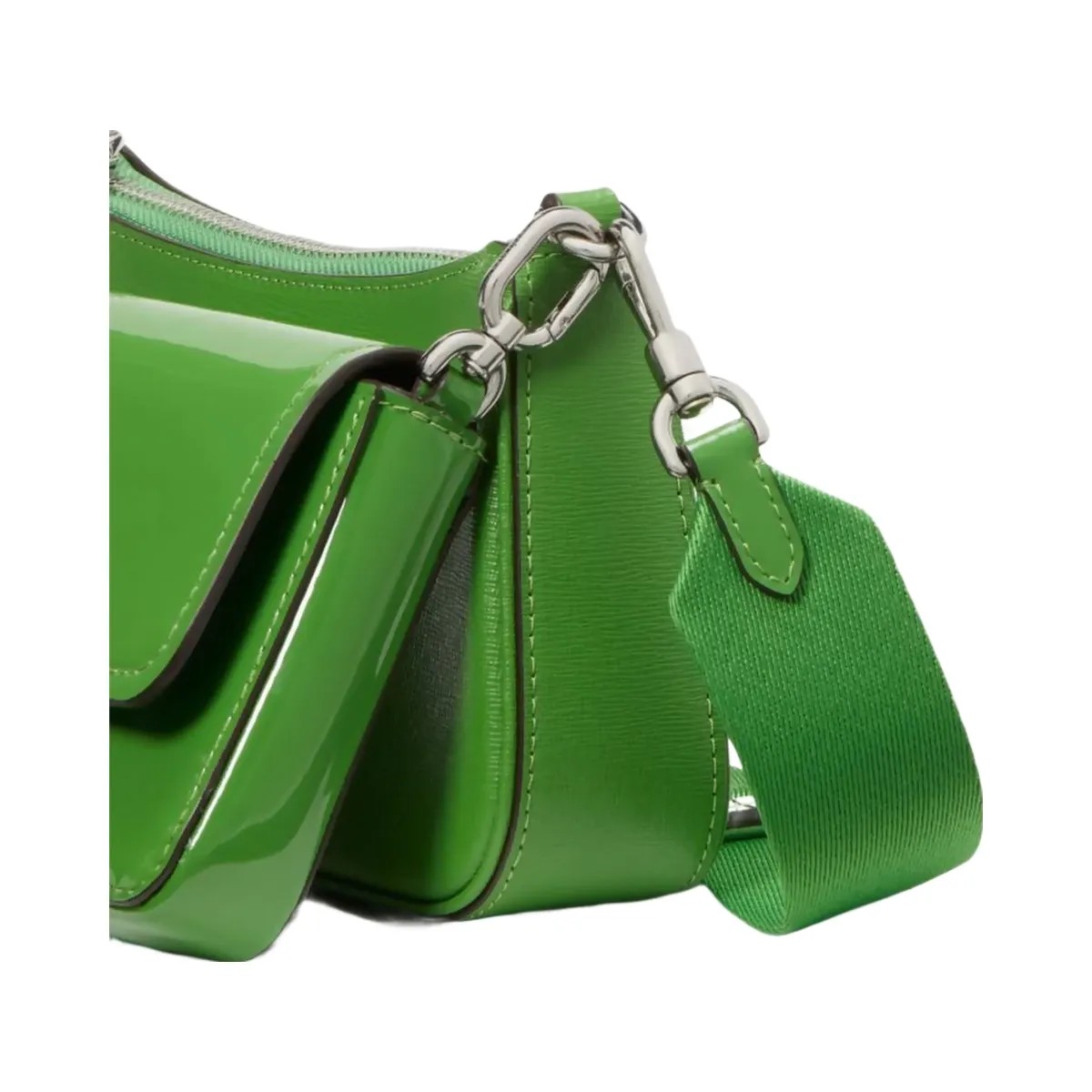 Kate Spade Double Up Patent Leather Crossbody KS Green - HypeFly India View 6