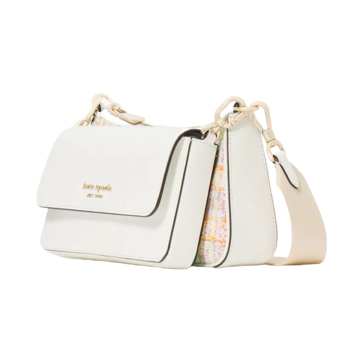 Kate Spade Double Up Tweed Crossbody Multi - HypeFly India View 3