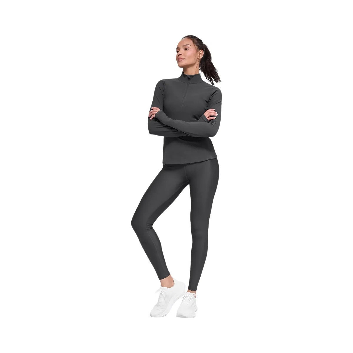 Alo Women's Airlift Winter Warm High-Waist Legging - Anthracite - HypeFly India View 4