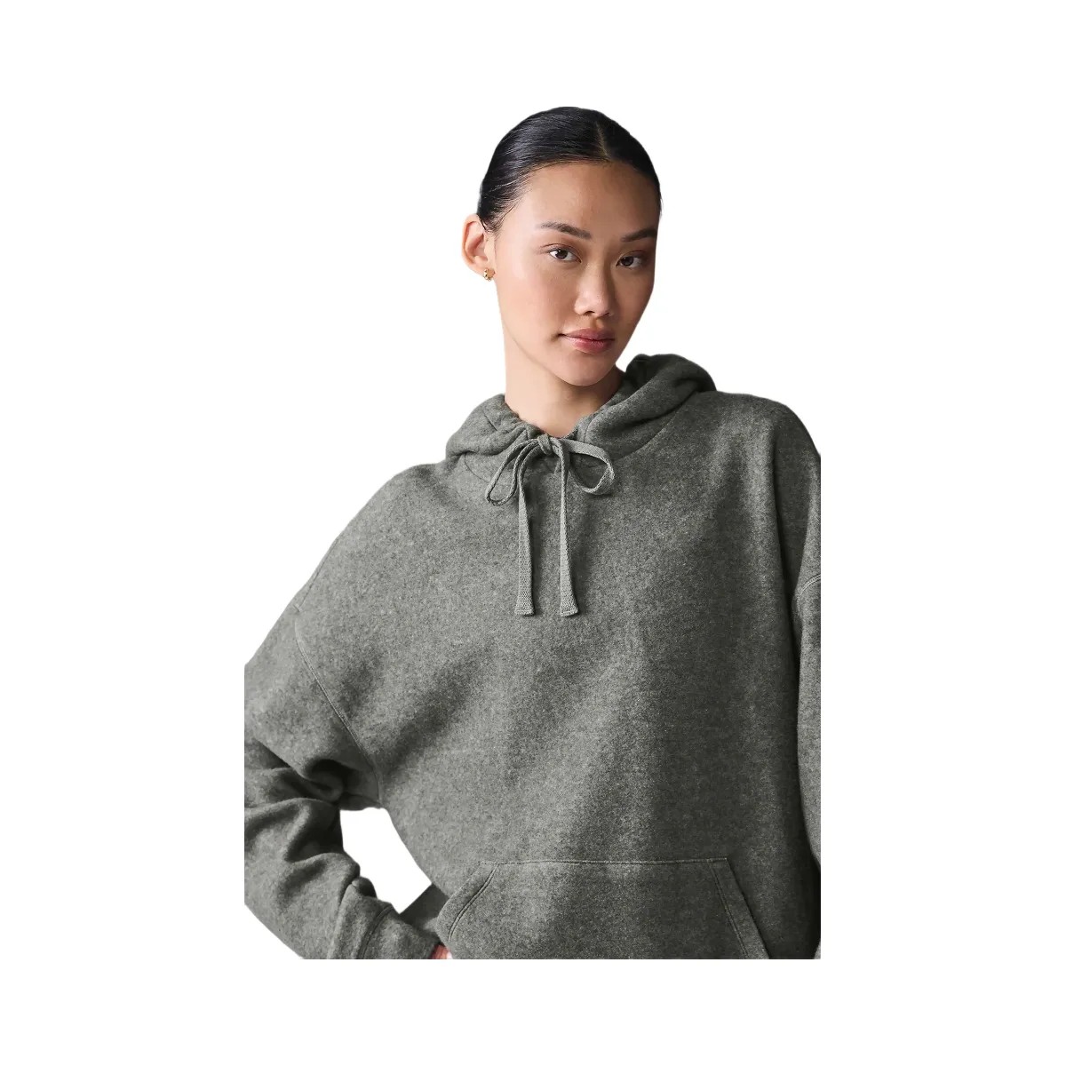 Alo Women's Triumph Restore Hoodie - Grey Triblend - HypeFly India View 4