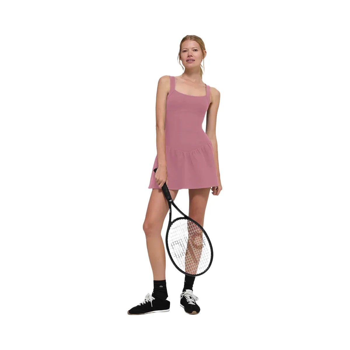 Alo Women's Alosoft Break Point Tennis Dress - Pink Wild Rose - HypeFly India View 4
