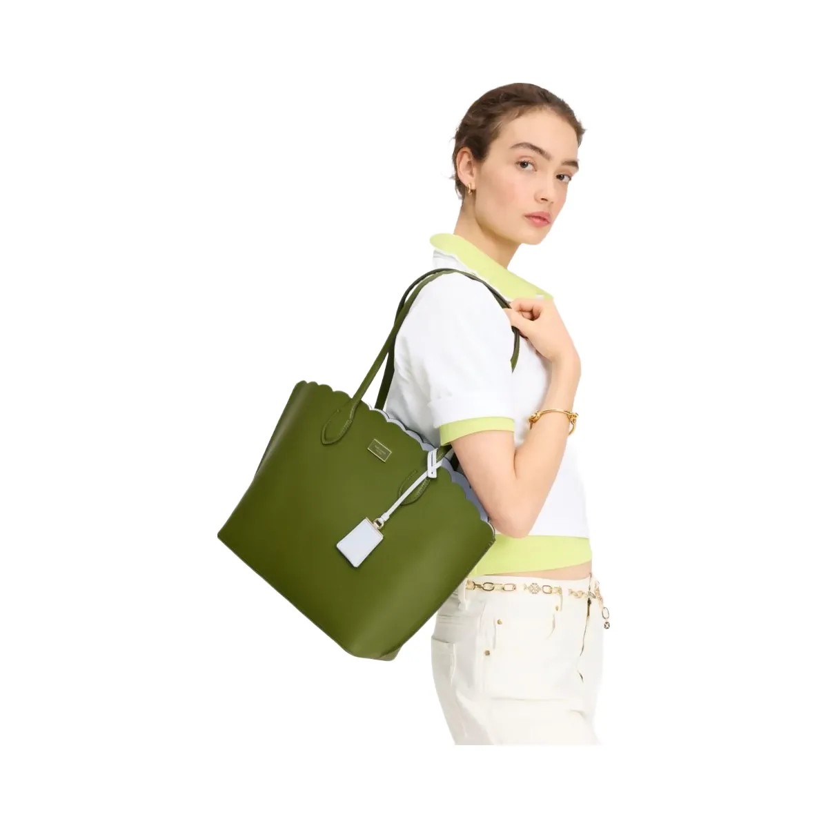Kate Spade Suite Scalloped Tote Jungle Vine - HypeFly India View 2