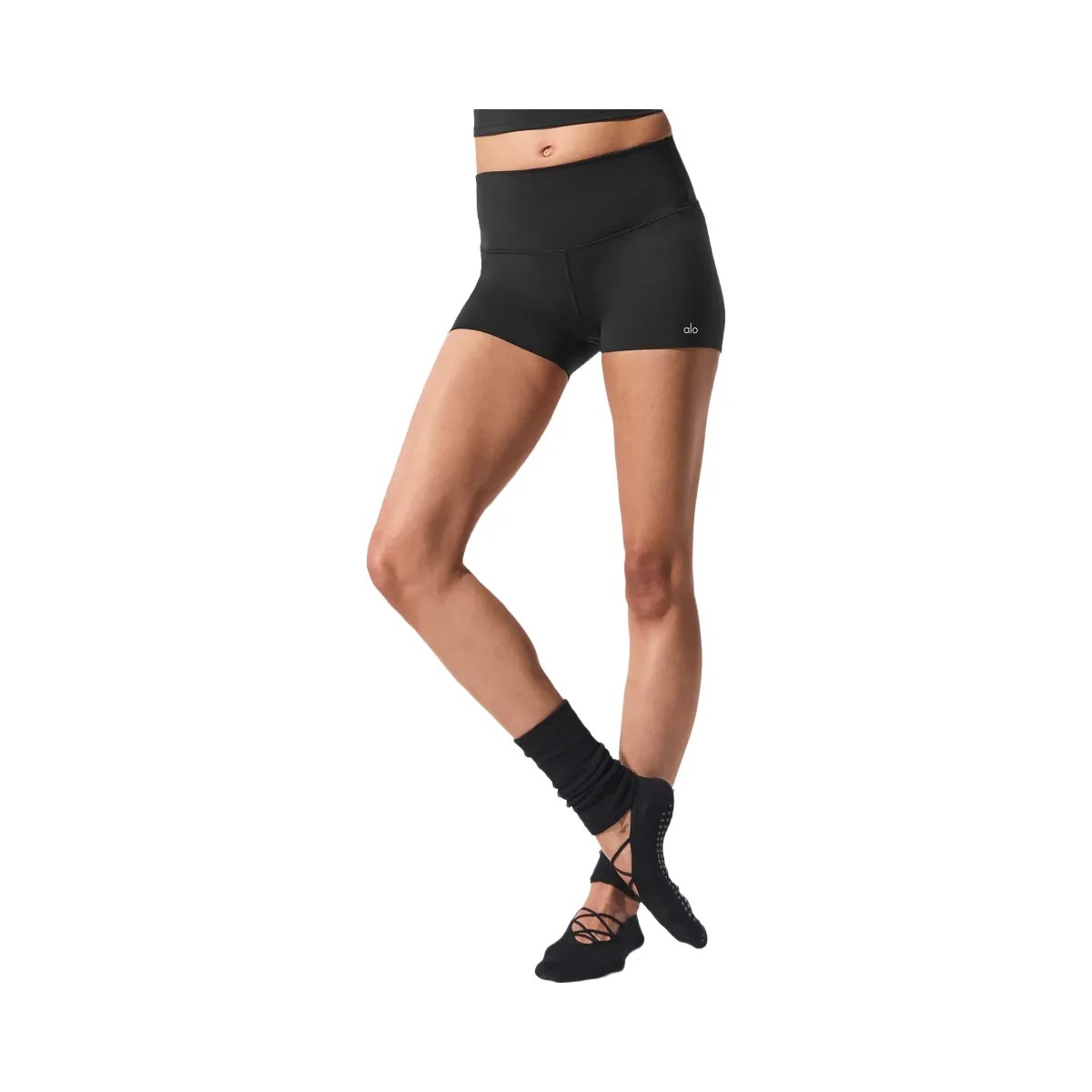 Alo Women's 3" ALO Softsculpt High-Waist Precision Short - Black - HypeFly India View 1