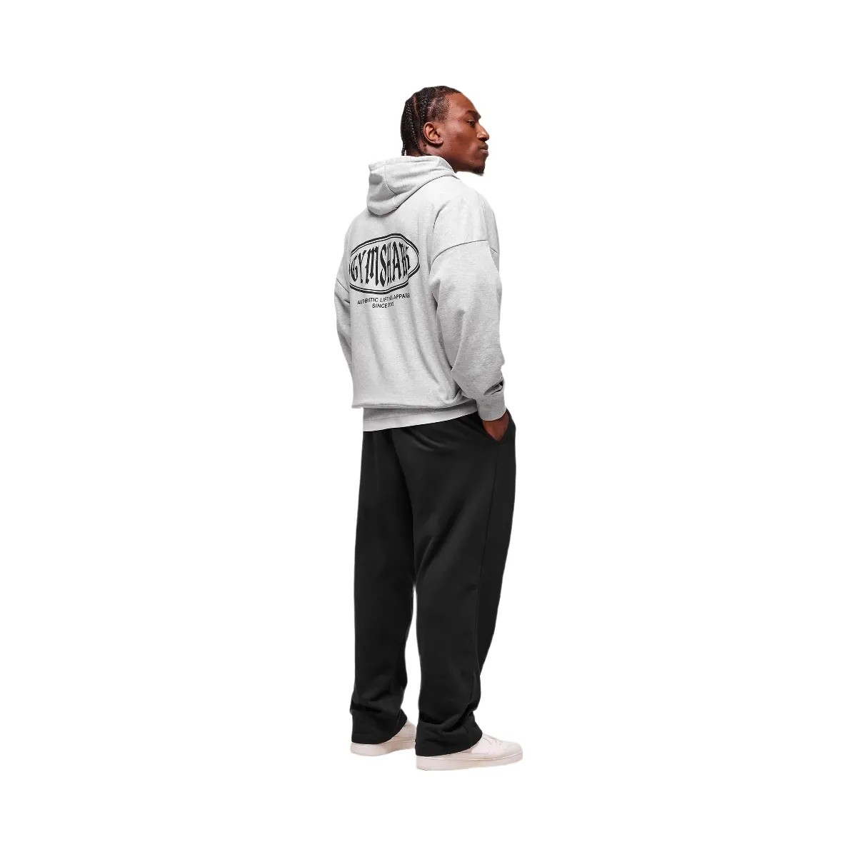 Gymshark Authentic Lifting Apparel Hoodie - Light Grey Core Marl - HypeFly India View 4