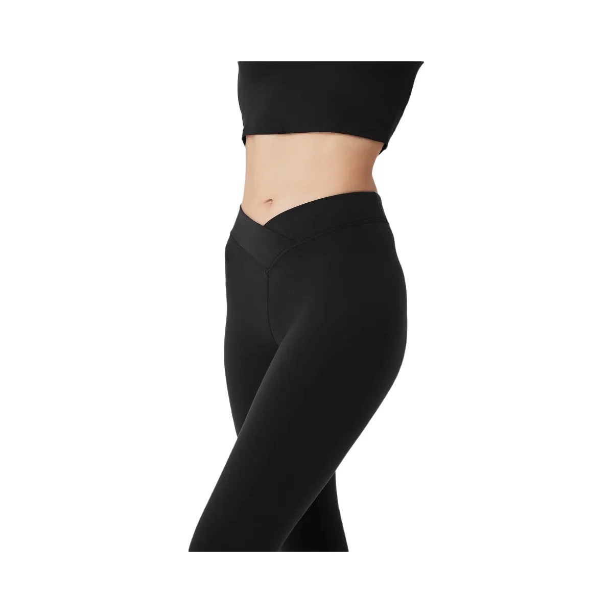 Alo Women's Airbrush V-Cut Define Capri - Black - HypeFly India View 2