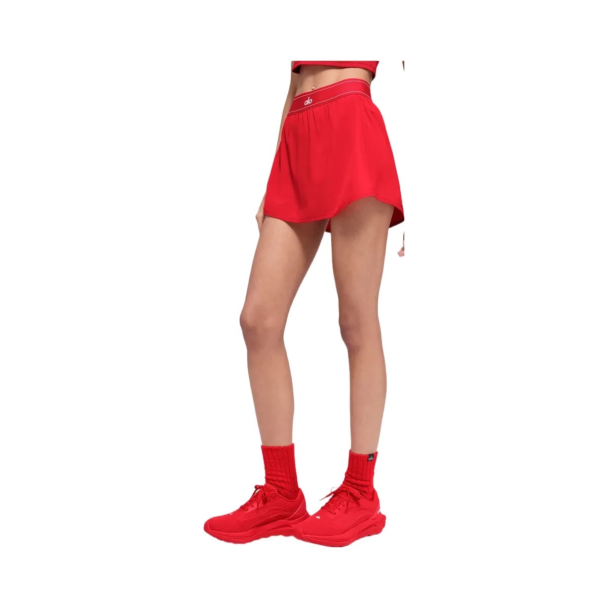 Alo Women's Match Point Tennis Skirt - Bright Red - HypeFly India View 5