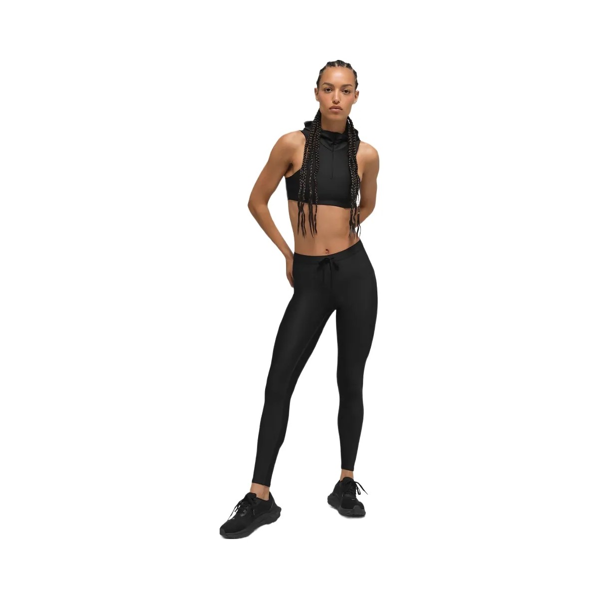 Alo Women's Airlift Light Speed Hooded Bra - Black - HypeFly India View 5