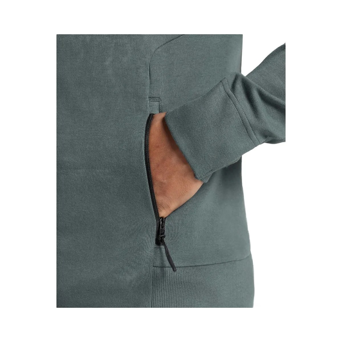 Gymshark Interlock Tech Zip Up Hoodie - Slate Teal - HypeFly India View 6