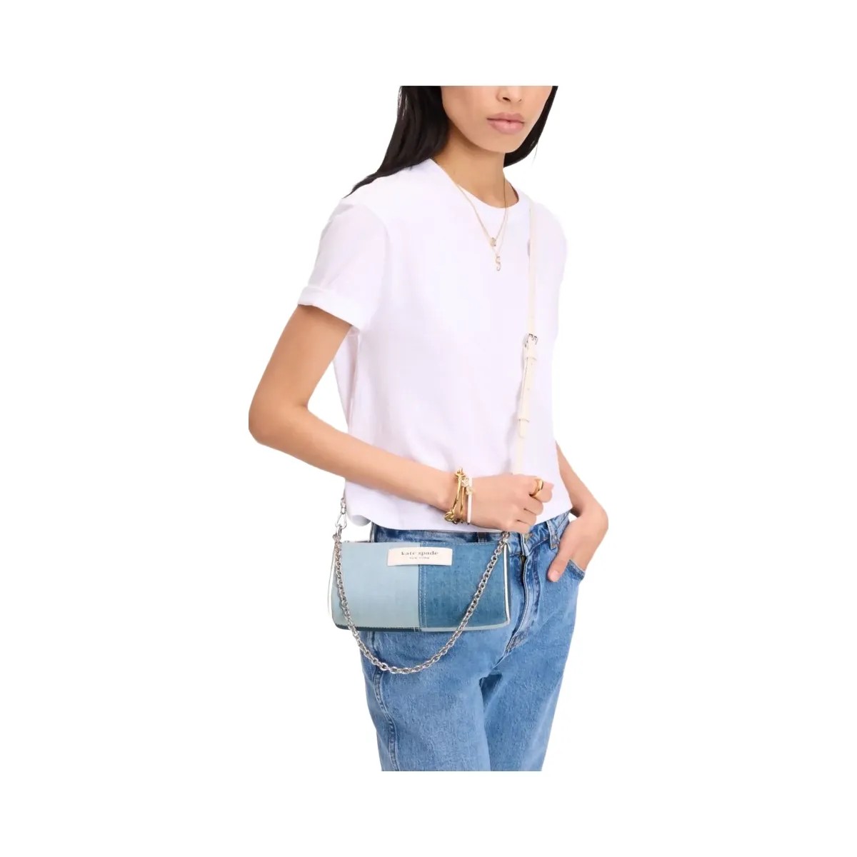 Kate Spade Label Pochette Blue Multi - HypeFly India View 3