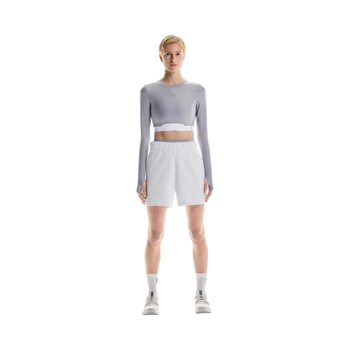 On Train Long Sleeve Crop Lilac  - HypeFly India View 2