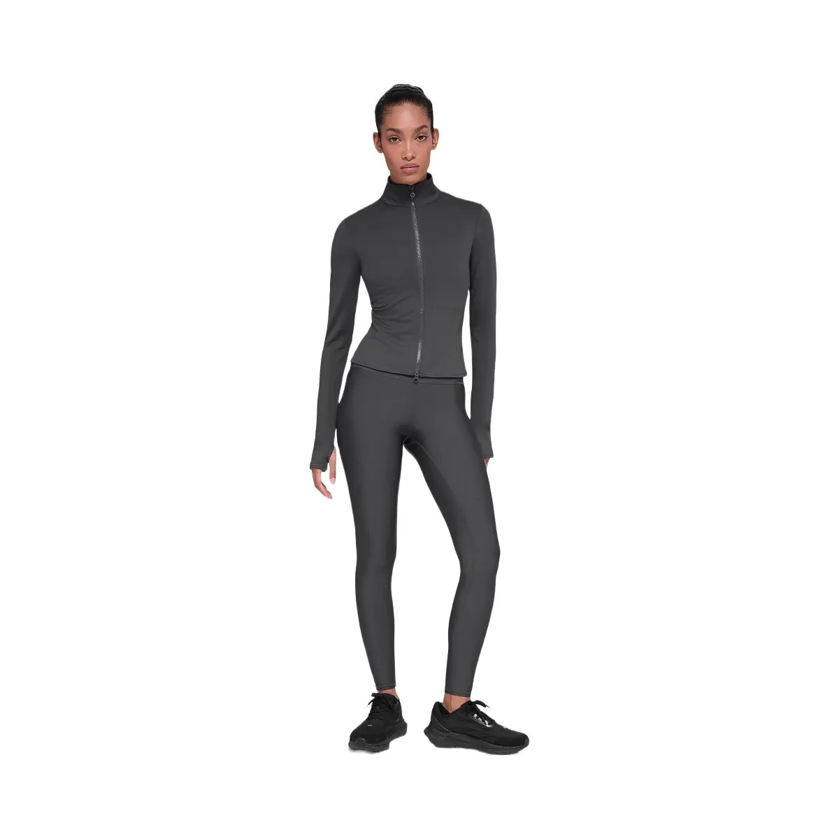 Alo Women's Airlift Winter Warm Radiant Full-Zip Jacket - Anthracite - HypeFly India View 5